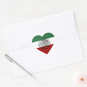 Mexico Passport Heart Sticker