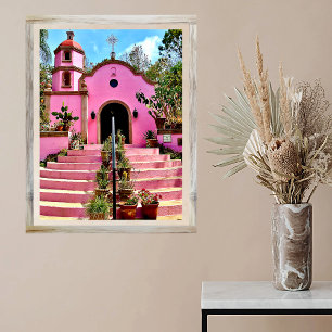 Mexico Pink Chapel  Poster