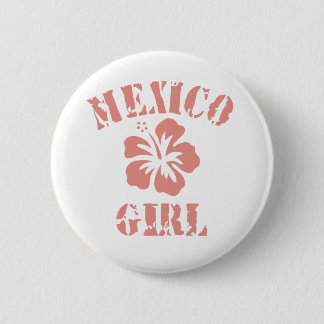 Mexico Pink Girl 6 Cm Round Badge