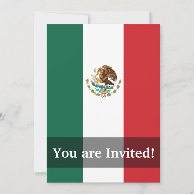 Mexico Plain Flag Invitation (Front)