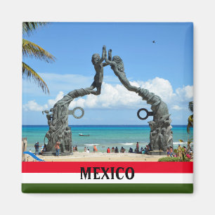Mexico Playa del Carmen Beach Statue Souvenir Magnet