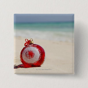 Mexico, Playa Del Carmen, christmas decoration 15 Cm Square Badge