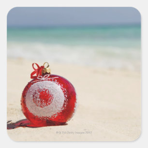 Mexico, Playa Del Carmen, christmas decoration Square Sticker