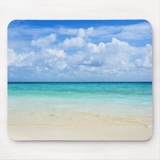 Mexico, Playa Del Carmen, tropical beach Mouse Pad (Front)
