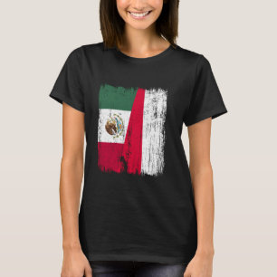 Mexico Poland Half Flag Mexican Polish Ancestry T-Shirt