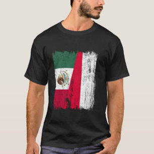 Mexico Poland Half Flag Mexican Polish Ancestry T-Shirt