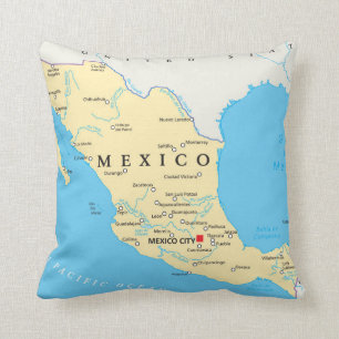 Mexico Political Map Cushion