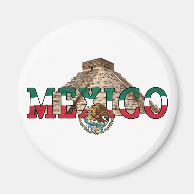 Mexico Pyramids Magnet (Front)