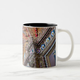 Mexico, Queretaro. Detail inside ornate Catholic Two-Tone Coffee Mug