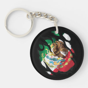 Mexico Ripped Flag Key Ring