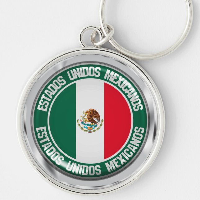 Mexico Round Emblem Key Ring (Front)