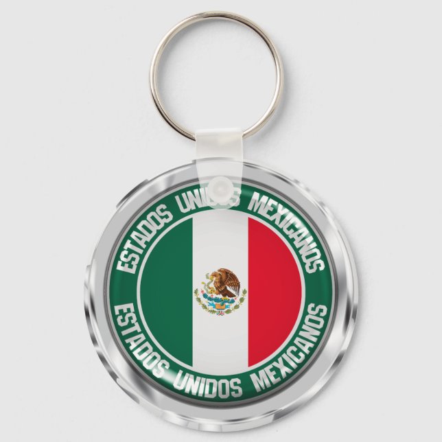 Mexico Round Emblem Key Ring (Front)