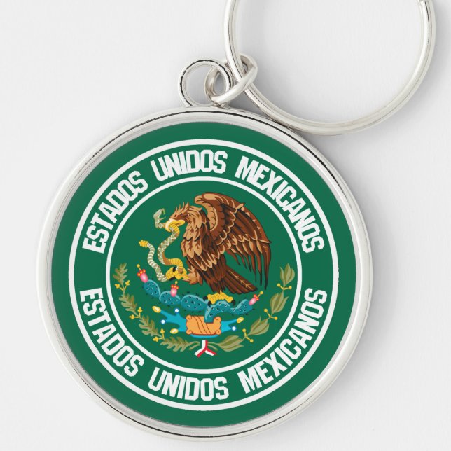Mexico Round Emblem Key Ring (Front)