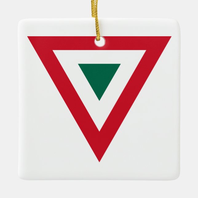 Mexico roundel country flag symbol army military a ceramic ornament (Front)