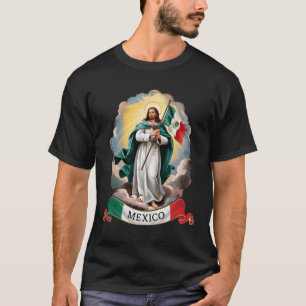 Mexico San Judas Tadeo Hold Mexico Flag Catholic R T-Shirt