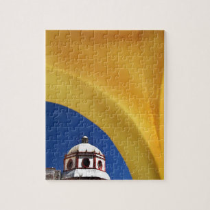 Mexico, San Miguel de Allende. Church framed Jigsaw Puzzle