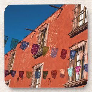 Mexico, San Miguel de Allende. Colourful banners Coaster