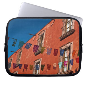 Mexico, San Miguel de Allende. Colourful banners Laptop Sleeve