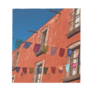 Mexico, San Miguel de Allende. Colourful banners Notepad