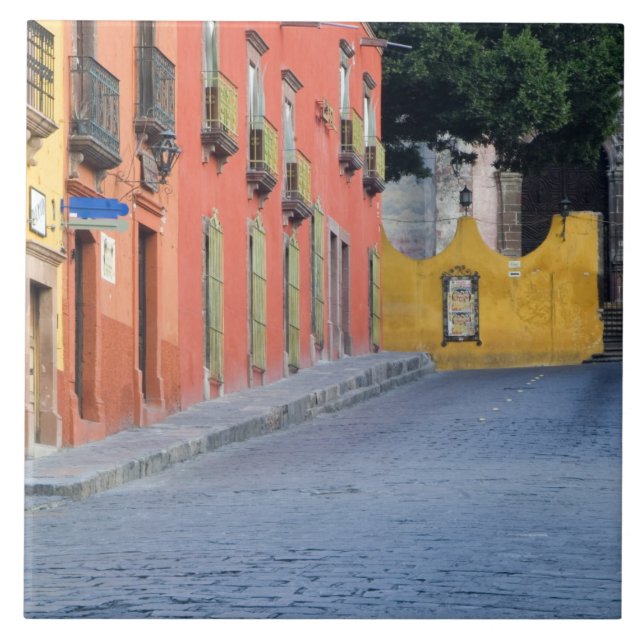 Mexico, San Miguel de Allende, Homes along Ceramic Tile (Front)