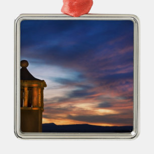 Mexico, San Miguel de Allende. Sunset over Metal Ornament