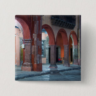 Mexico, San Miguel de Allende, The Jardin, 15 Cm Square Badge