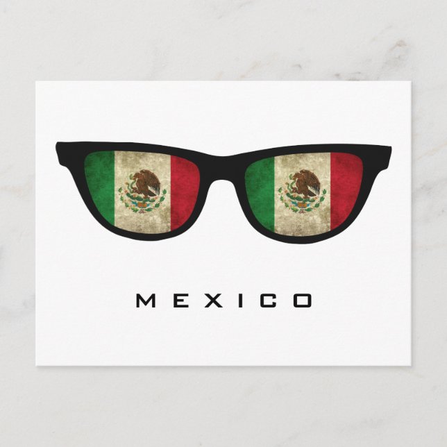 Mexico Shades custom text & colour postcard (Front)