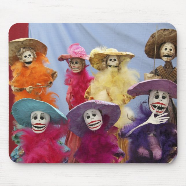 Mexico. Skeletal Catrinas, figures celebrating Mouse Pad (Front)