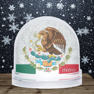 Mexico Snow Globe, Holiday, Mexican Flag Snowglobe