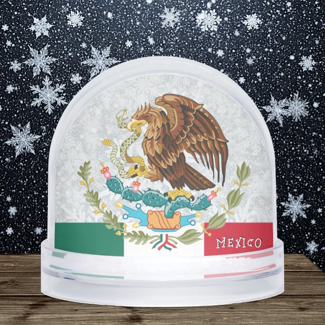 Mexico Snow Globe, Holiday, Mexican Flag Snowglobe (Mexico Snow Globe / Christmas)
