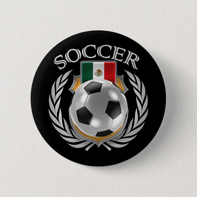 Mexico Soccer 2016 Fan Gear 6 Cm Round Badge (Front)