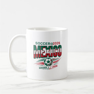 Mexico Soccer 2026 Soccer Bold Country Typography Coffee Mug