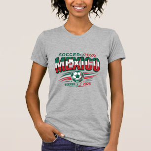 Mexico Soccer 2026 Soccer Bold Country Typography T-Shirt