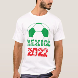 Mexico Soccer Ball Flag 2022 - Mexicain Football L T-Shirt