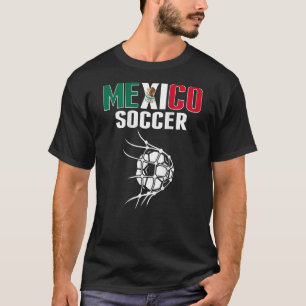 Mexico Soccer Ball In Net Goal Mexican Football S T-Shirt