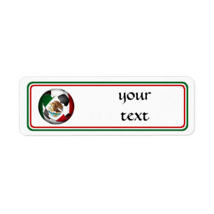 Mexico Soccer Ball Return Address Label