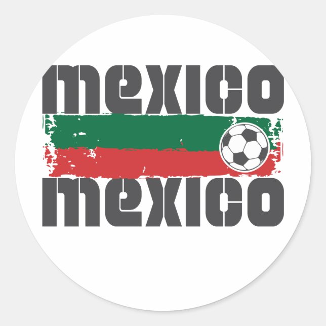 Mexico Soccer Classic Round Sticker (Front)