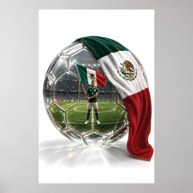 Mexico Soccer Crystal Ball Poster  (Front)