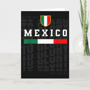 Mexico Soccer Football Flag Vintage Jersey Fan Pri Card