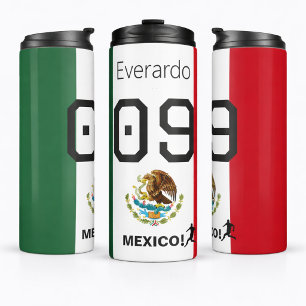 Mexico Soccer Jersey Personalised National Pride Thermal Tumbler