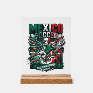 Mexico Soccer Skeleton Striker Nations Premium Spo Acrylic Sign
