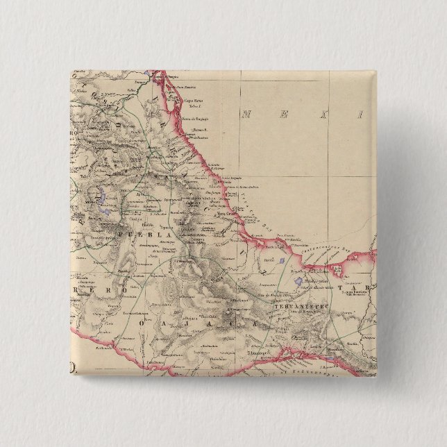 Mexico Southern States 15 Cm Square Badge (Front)