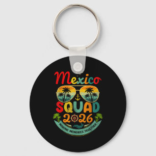 Mexico Squad 2026 Tropical Beach Vacation Vintage Key Ring