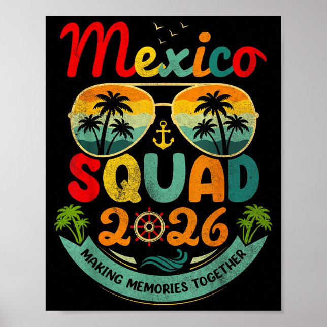 Mexico squad 2026 tropical beach vacation vintageM Poster (Front)