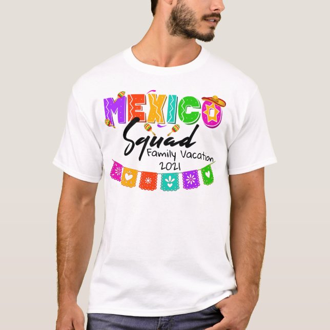 Mexico Squad Colour Group Matching Custom T-Shirt (Front)