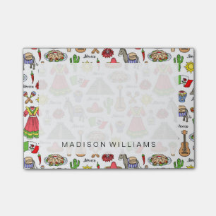 Mexico Symbols Pattern Post-it Notes