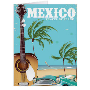 Mexico - travel By Plane travel poster