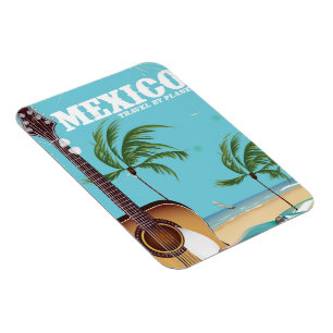 Mexico - travel By Plane travel poster Magnet