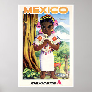 Mexico Travel Poster Mexican Art Print