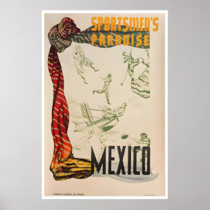 Mexico Travel Poster Mexican Art Sportsman's